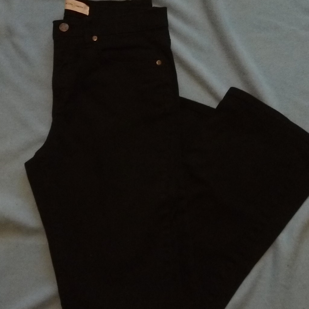 Jaclyn Smith black, bootleg jeans, sz 6 short